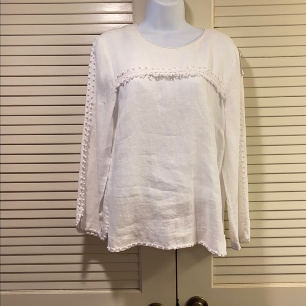 Textured White Jcrew Blouse
